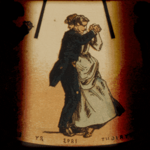 פנקיסטיסקופ של דמויות רוקדות שיצר מאייברידג' בשנת 1893