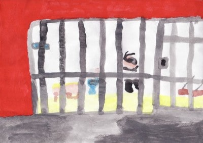 כלא, ציור של ילדה