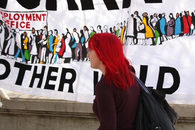 הפגנה נגד אבטלה, לונדון