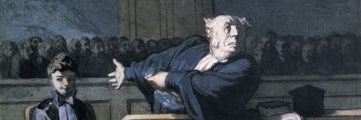 סצנת בית משפט, אונורה דומייה, Daumier