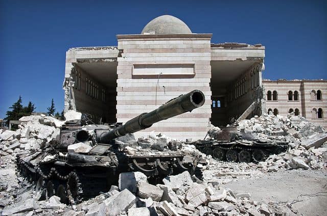 עזאז, סוריה, מלחמת האזרחים, הרס
