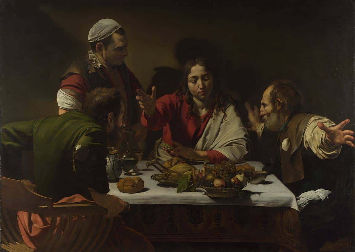 הארוחה באמאוס, קרוואג'ו, 1601