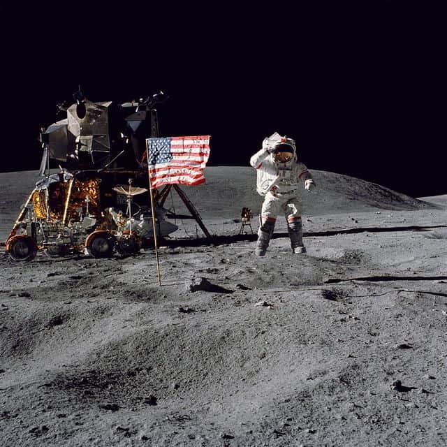 דגל אמריקני, ירח, אפולו