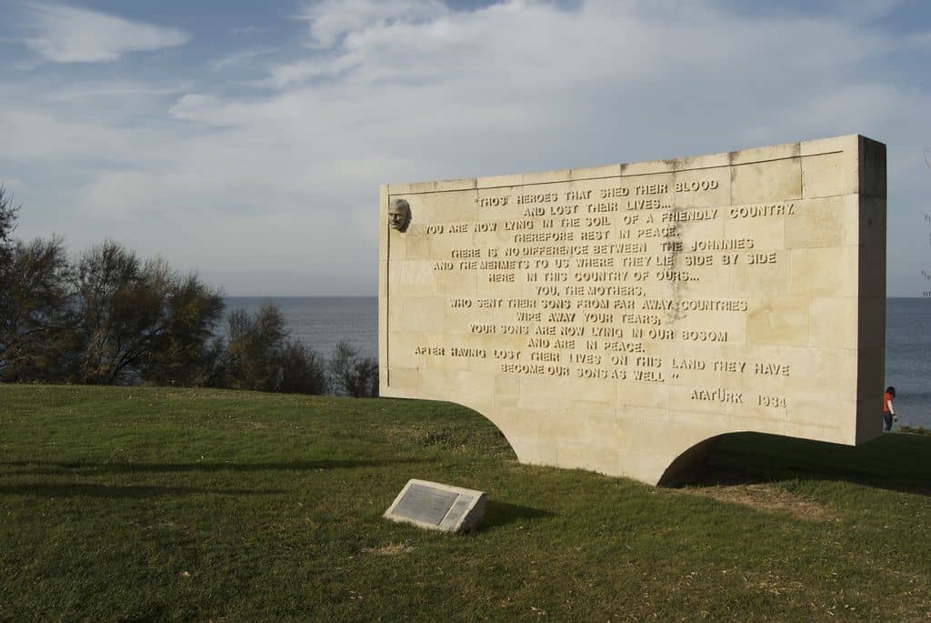 גליפולי, אנדרטה, מלחמה העולם הראשונה
