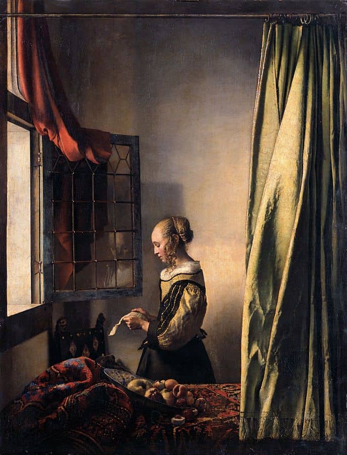 אישה קוראת ליד חלון, ורמיר