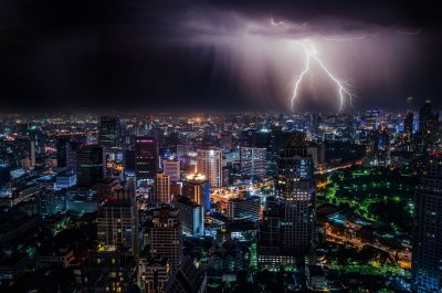 סערה, ברק, בנגקוק