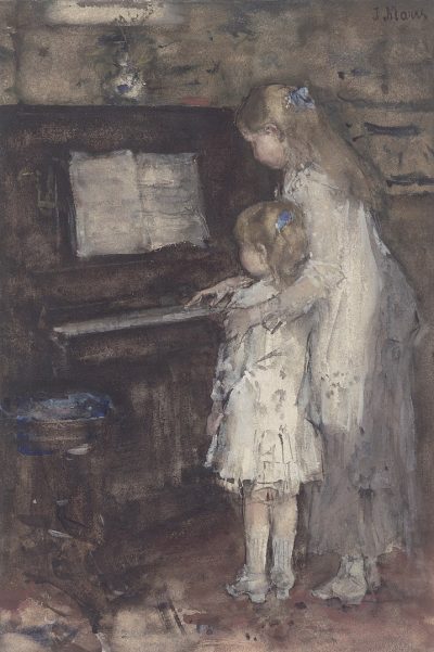 יקוב מריס, שתי ילדות ליד פסנתר