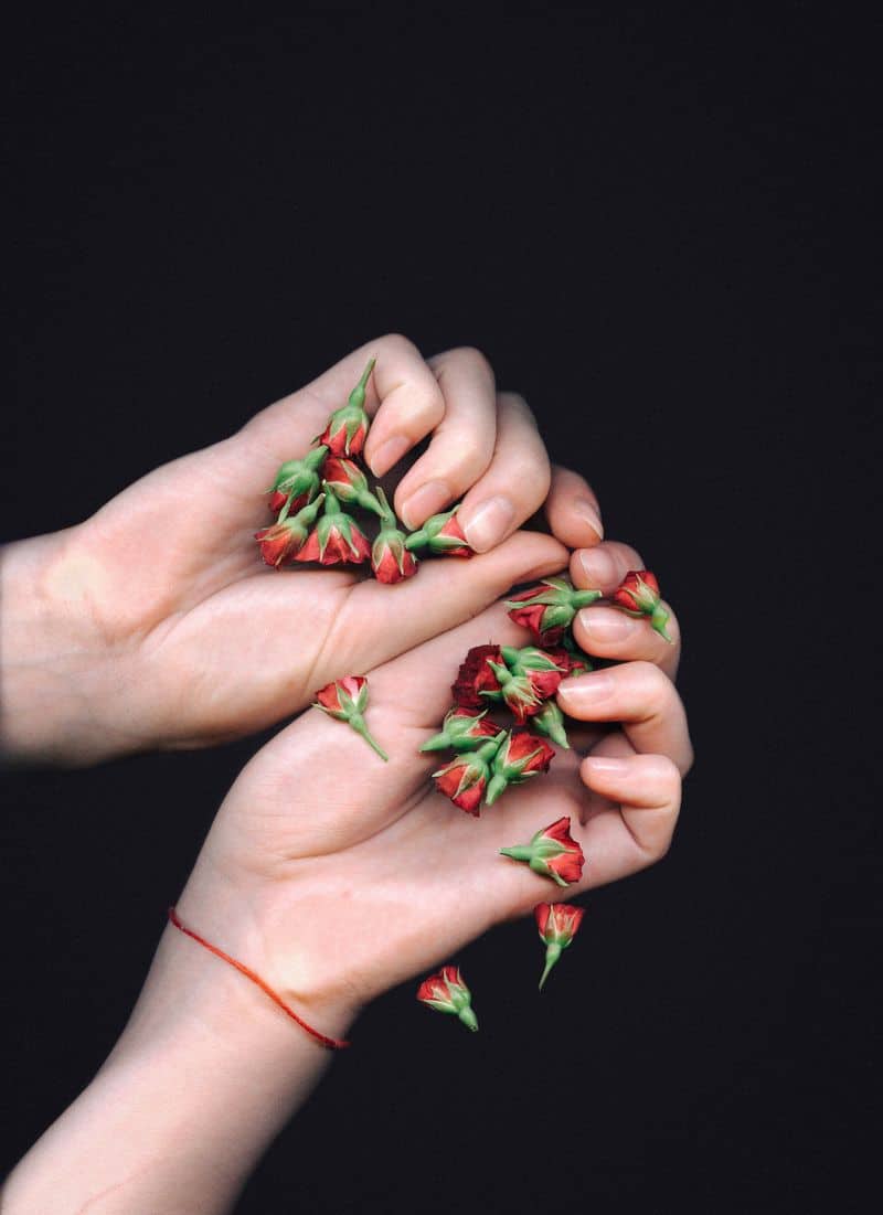 אצבעות, כפות ידיים, פרחים
