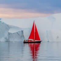 מפרש אדום, קרח, קרחונים, גרינלנד