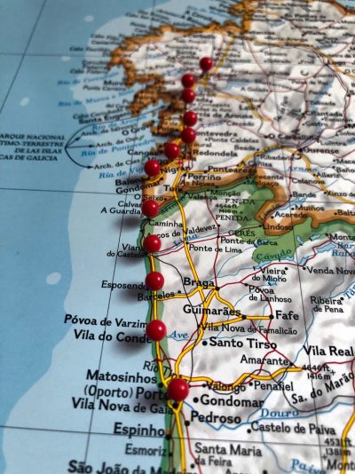 מפה, סיכות, הדרך לסנטיאגו, פורטוגל