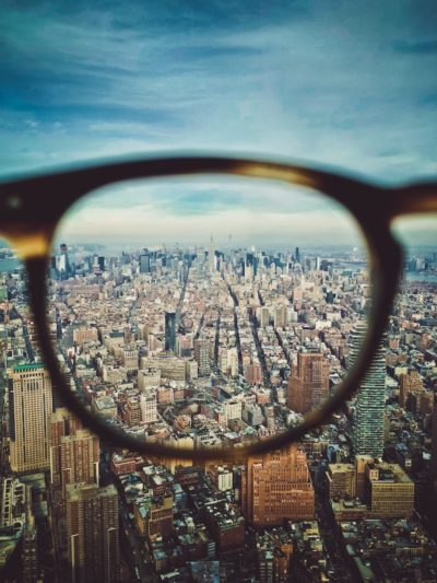משקפיים, עיר, נוף, נקודת מבט