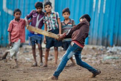 קריקט, ילדים, הודו, שכונה, רחוב, מומבאי