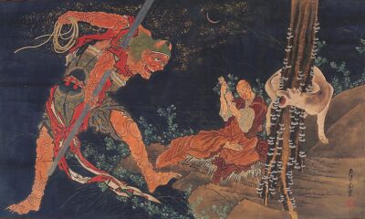 השד מאיים על הנזיר קוקאי המבצע תרגול טנטרה בודהיסטי, הוקוסאי